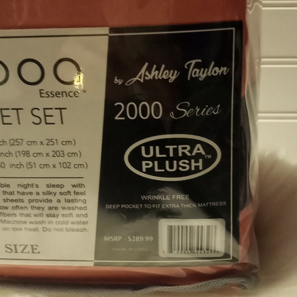 Bamboo Essence King Size Cantelope Orange- 6 Piece Sheet Set - Picture 8 of 10